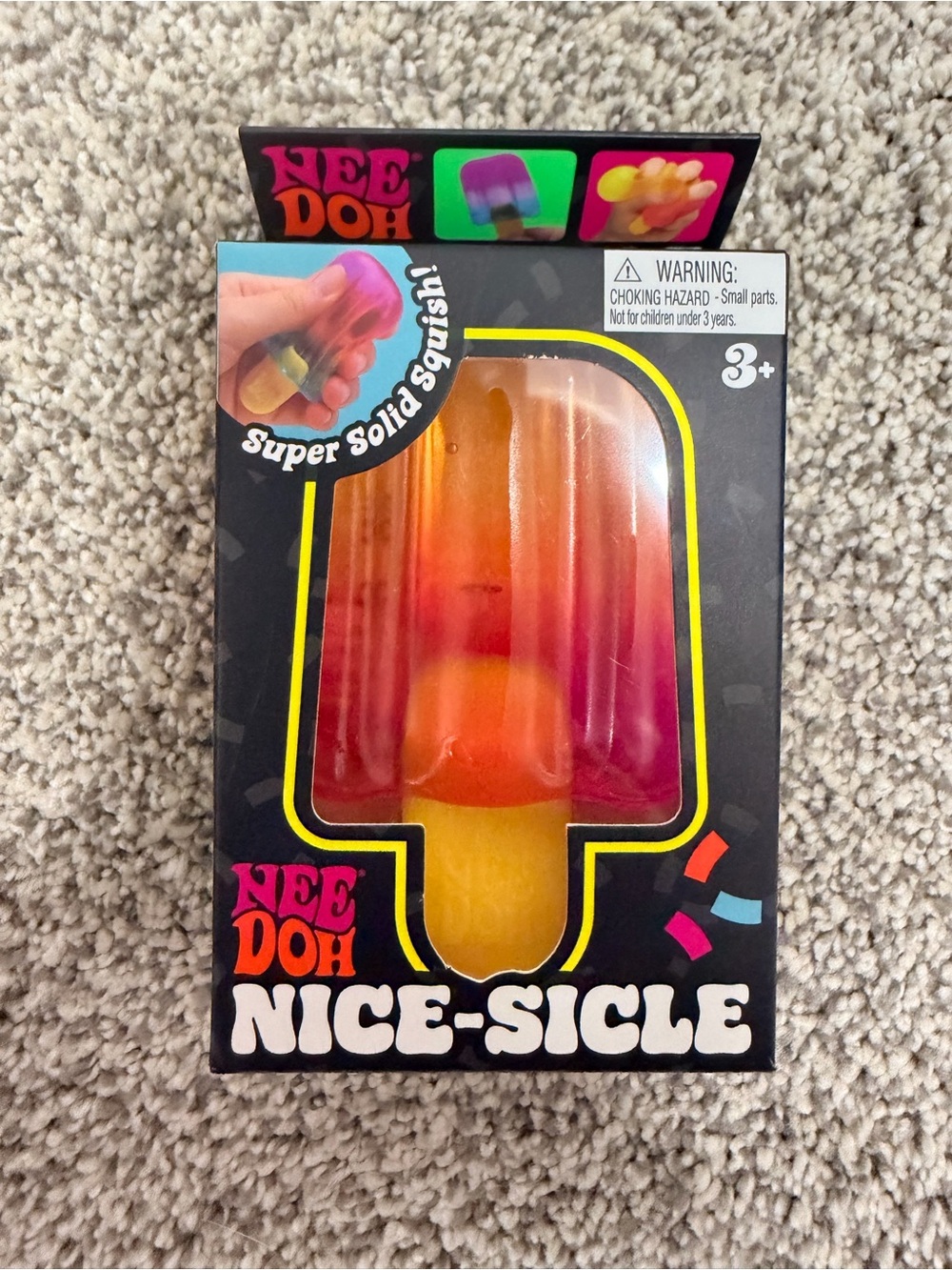 Needoh Nice-Sicle Super Solid Squish Popsicle - Orange, Pink, Yellow